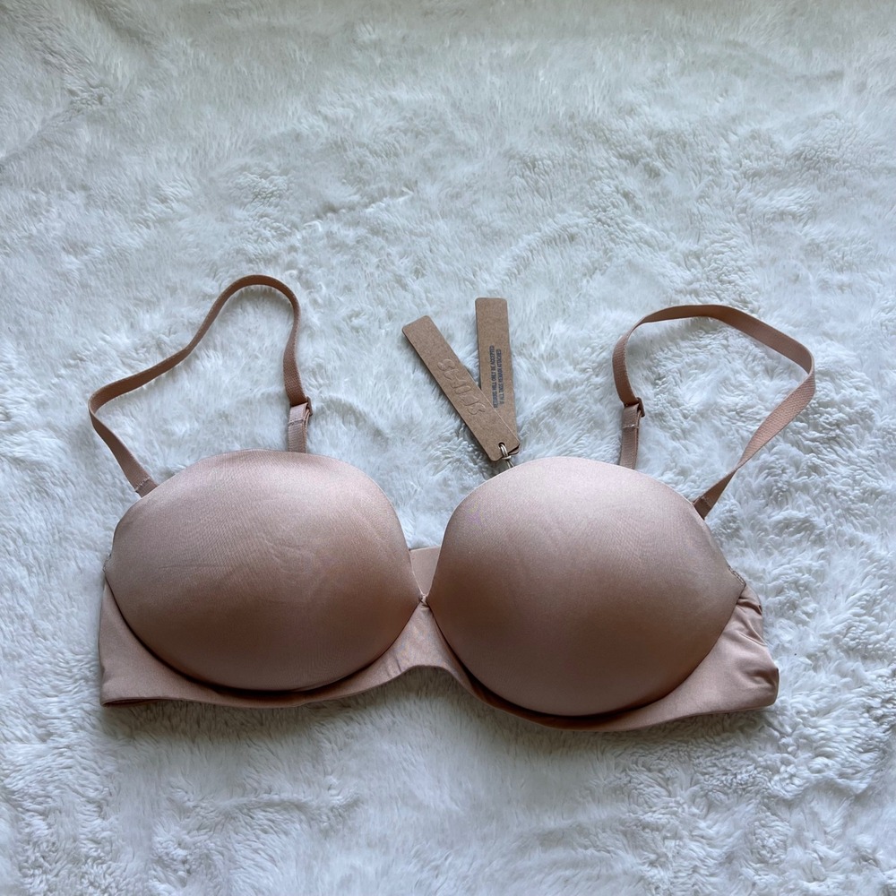 SKIMS Women's Ultimate Push-Up Strapless Bra Clay Tan BA-BAN-9056 Size 36B NWT